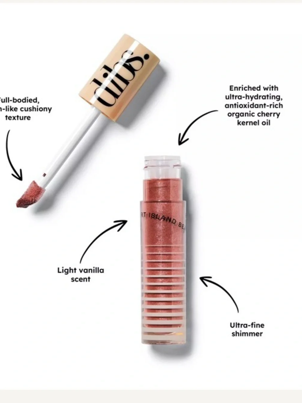 dibs beauty Shimmer Lip Gloss in Mims 505